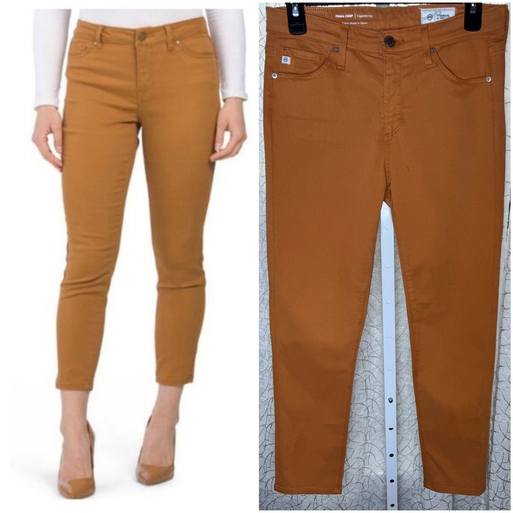AG Adriano Goldschmied Prima Crop Luscious Stretch Sateen Jeans Women's 27R‎